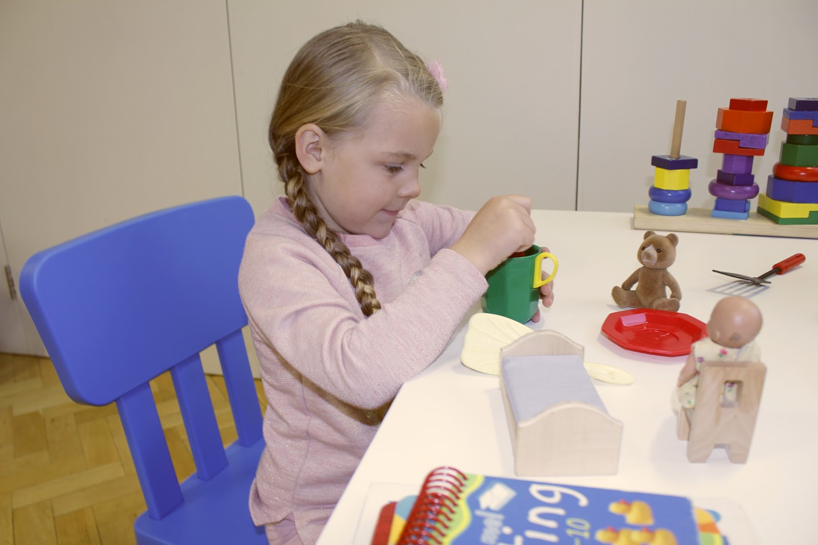 A child during a play therapy session